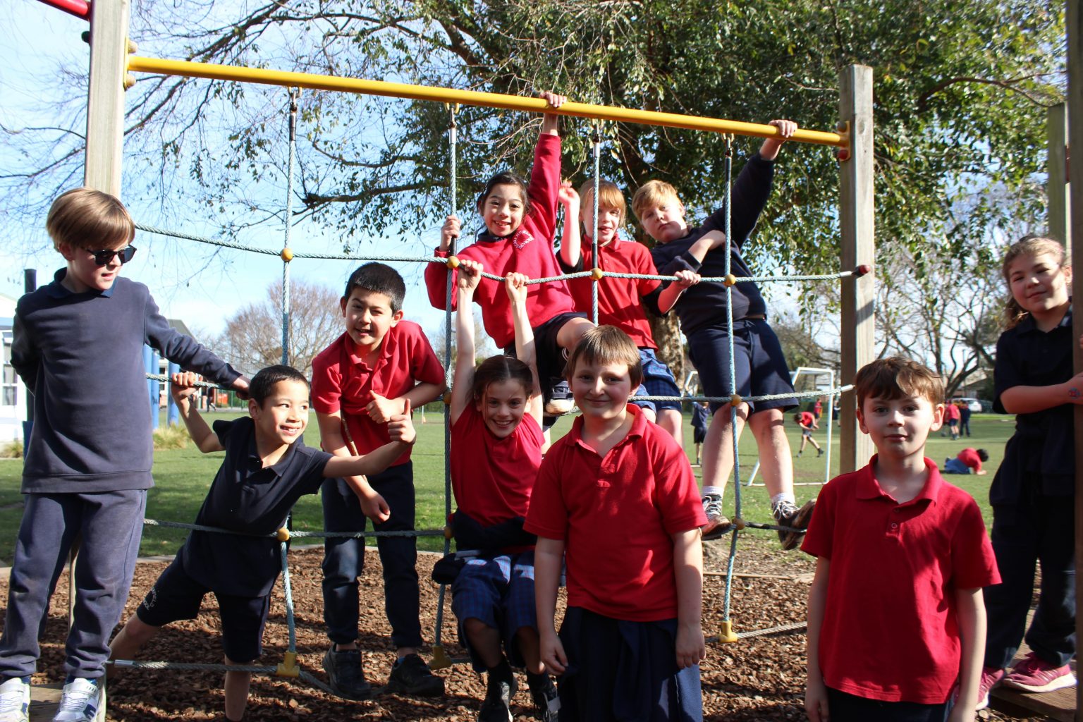 Somerfield Te Kura Wairepo students on a playground